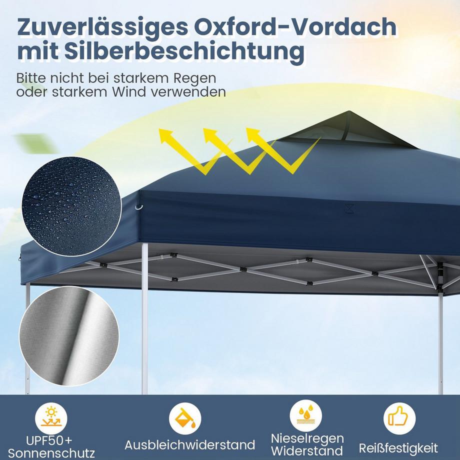 Northix Pop-Up-Pavillon, UV 50+, wasserdicht  