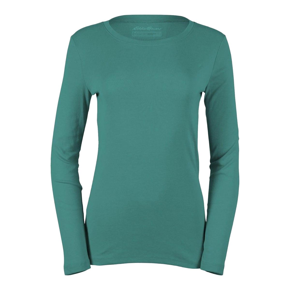 Image of Favorite Tshirt Rundhalsausschnitt Langärmlig Damen Türkisblau L