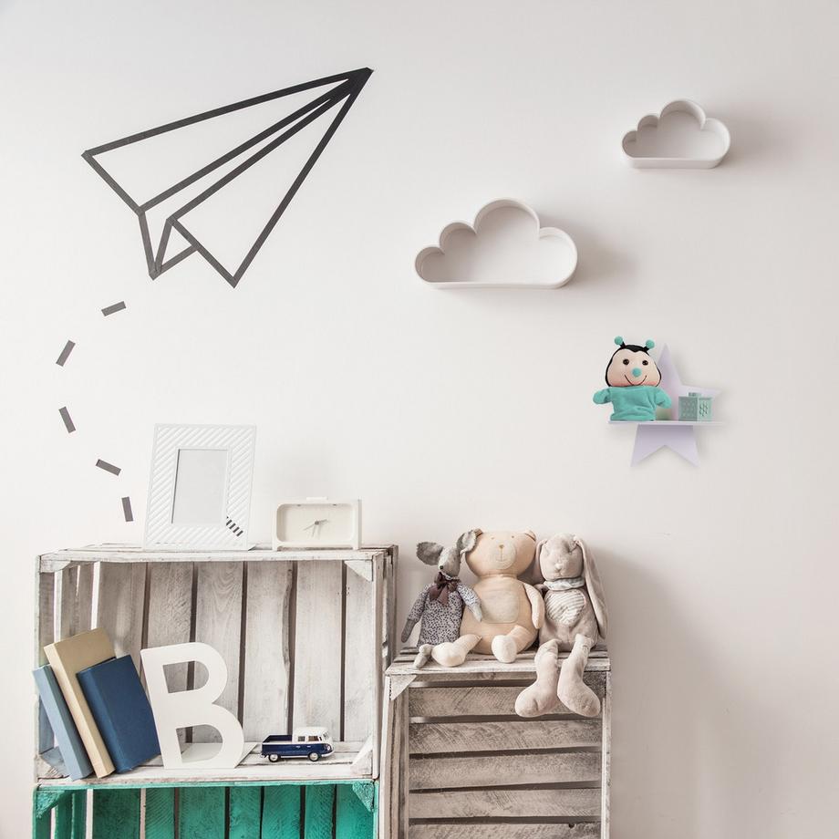 B2X Wandregal mit Sternen für das Kinderzimmer  