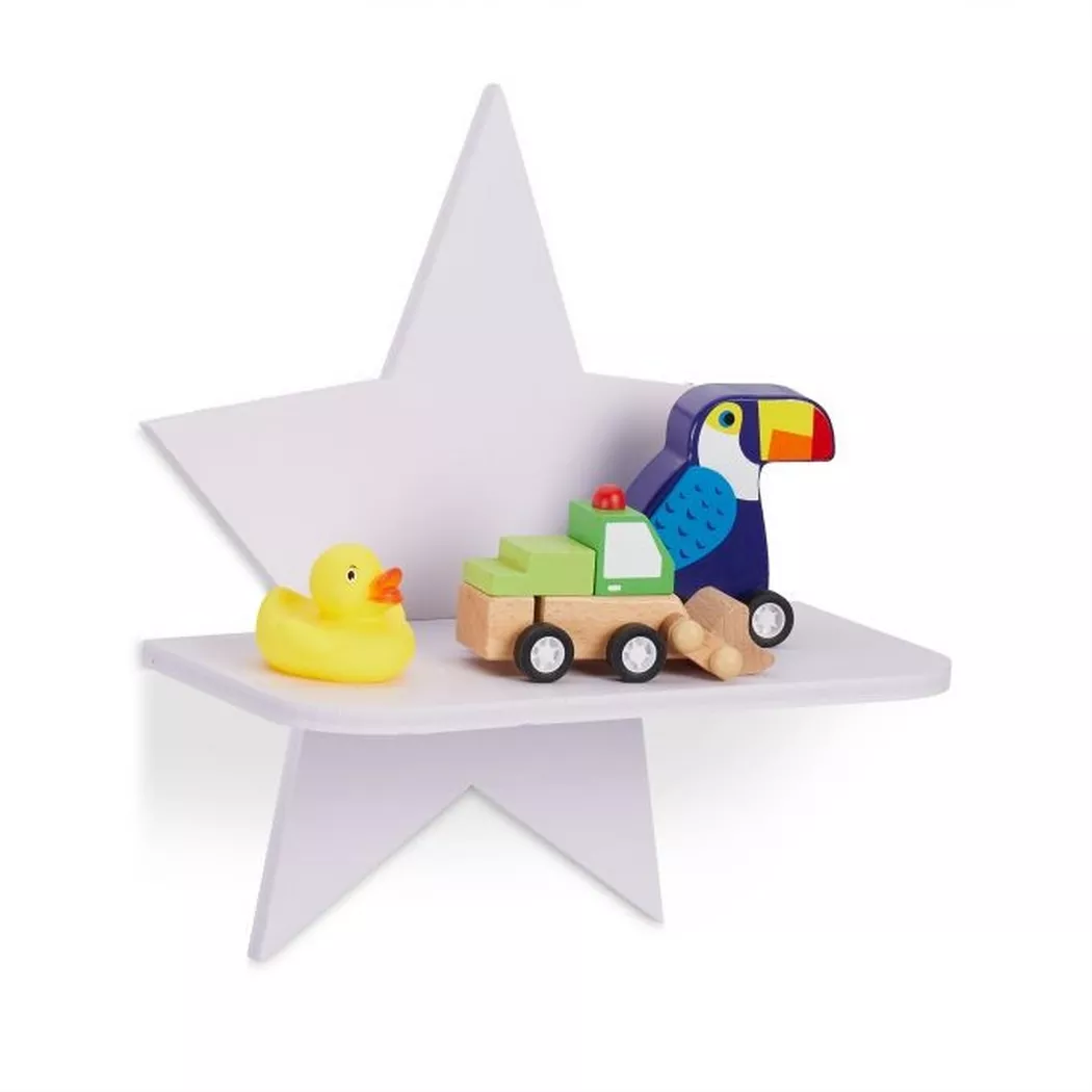 B2X - Mensola da parete con stelle per la cameretta dei bambini, 33cm