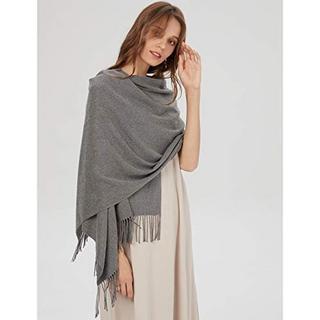 Only-bags.store Sciarpa Calda Invernale Autunnale Tinta Unita con Nappe  