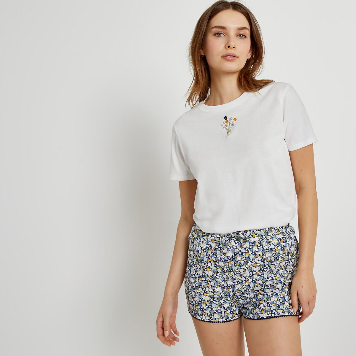 Image of Kurzpyjama Mit Blumenmuster Damen Multicolor 46