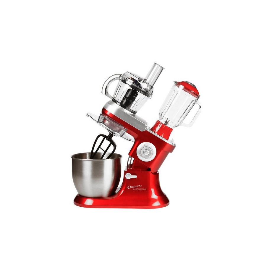 Ohmex OHMEX OHM-SMX-6100/BLX ROBOT DA CUCINA 1200 W 6,5 L ROSSO, ACCIAIO INOX  