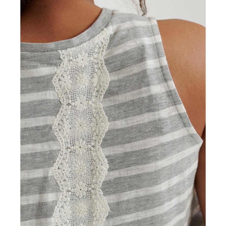 Superdry Gestreiftes Lace Mix Tanktop  