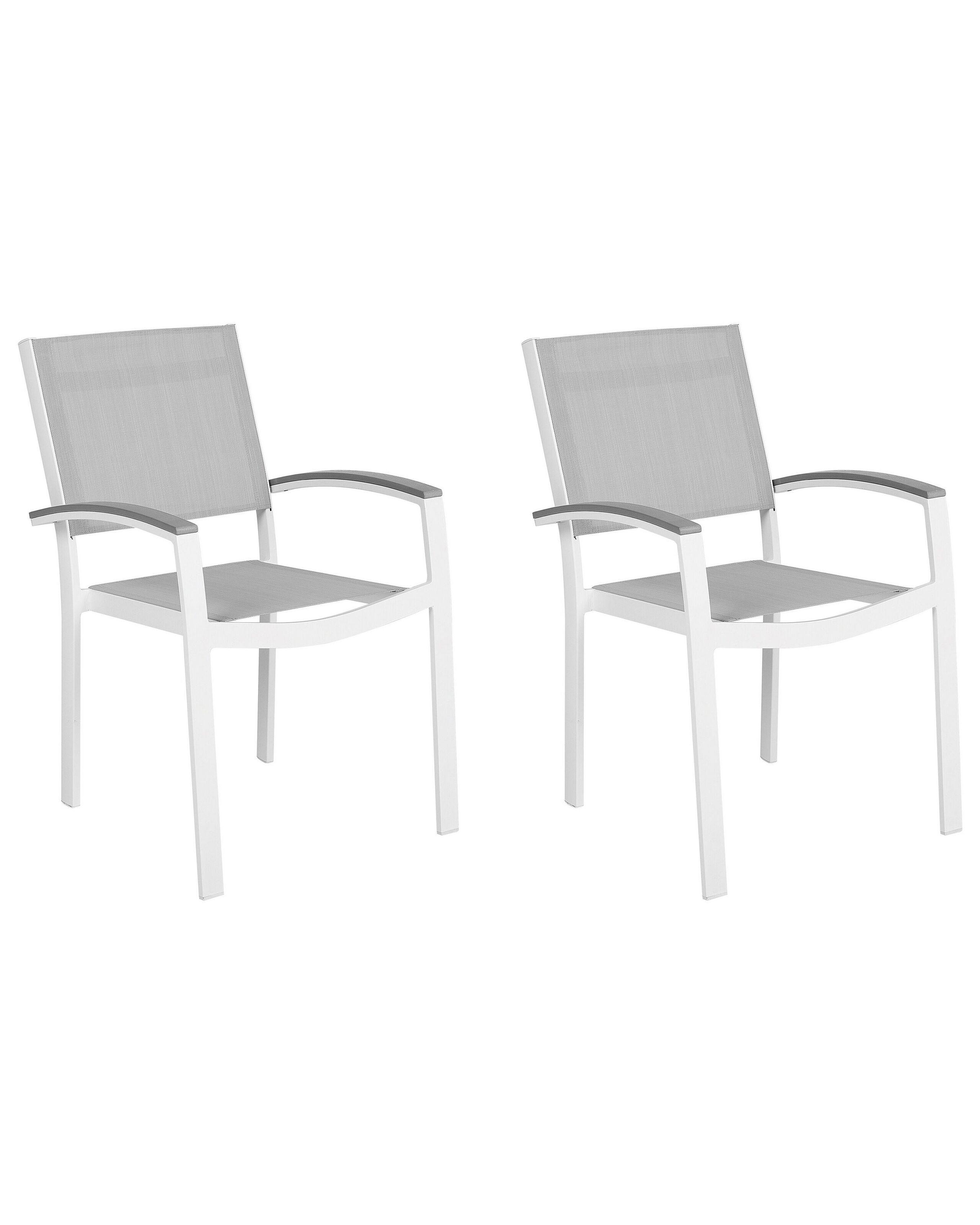 Image of Set mit 2 Stühlen aus Aluminium Modern PERETA Set mit 2 Stühlen aus Aluminium Modern PERETA