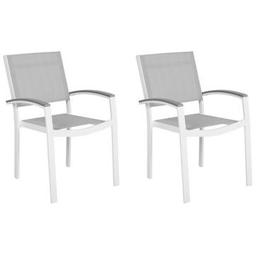Lot de 2 chaises en Aluminium Moderne PERETA