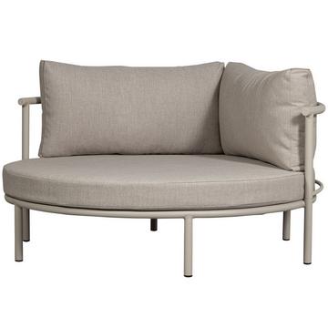 Lit lounge Mulberry rond aluminium sable 150