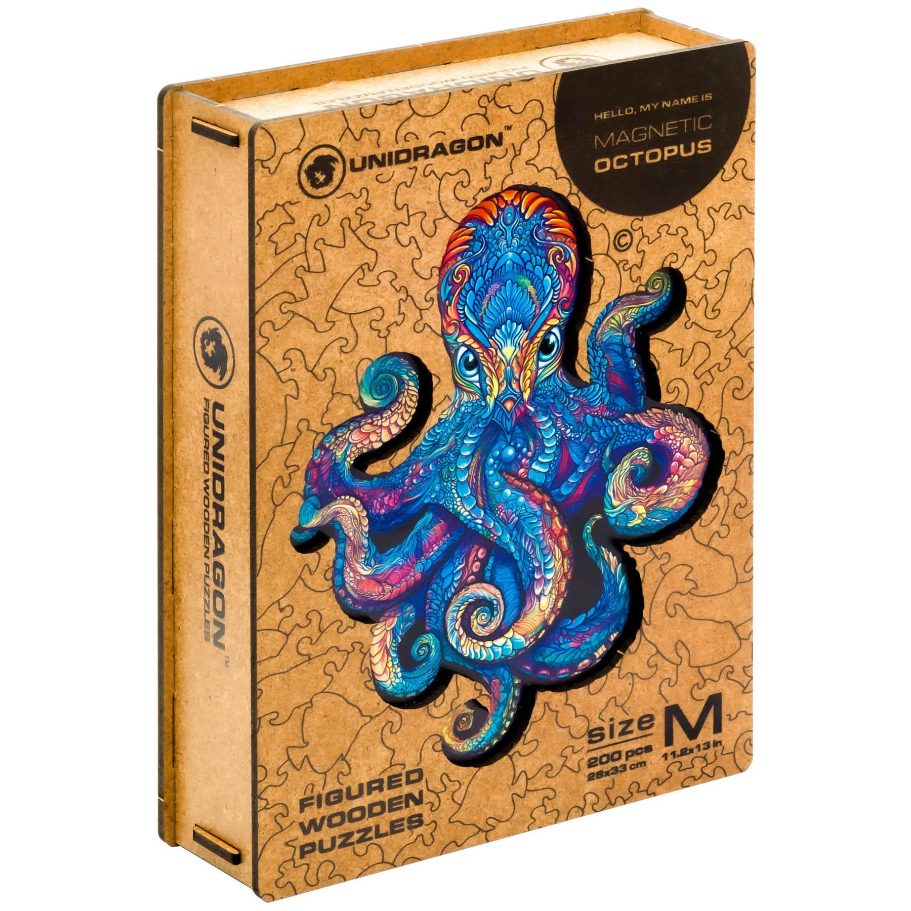 Unidragon  Oktopus (200 Teile) - Holzpuzzle 