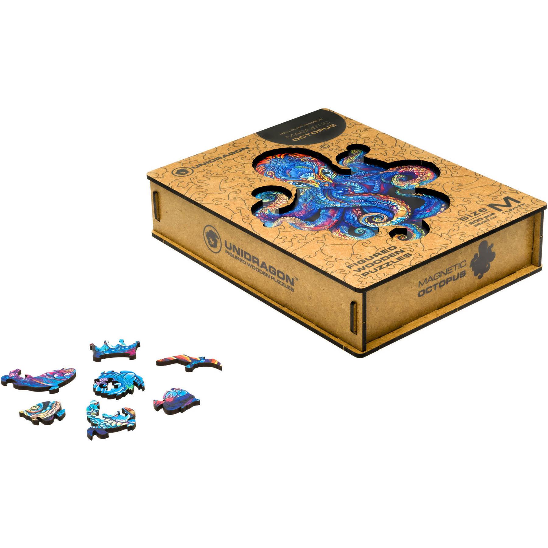 Unidragon  Oktopus (200 Teile) - Holzpuzzle 