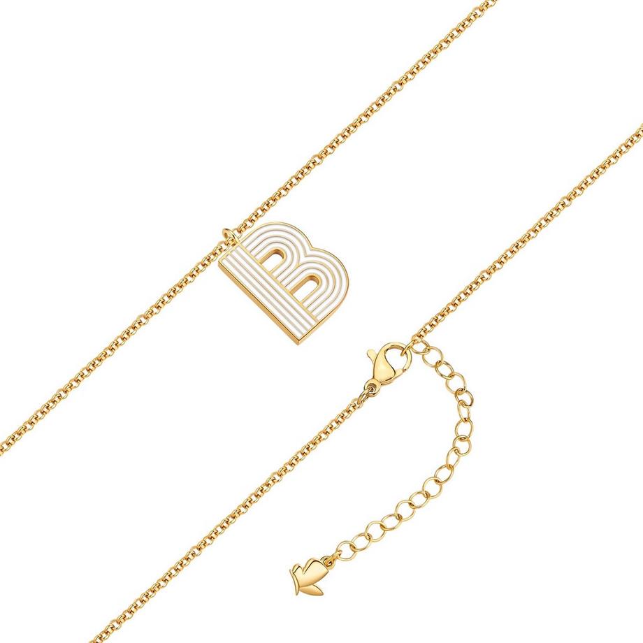 Glanzstücke München  Halskette Buchstabe B Edelstahl 