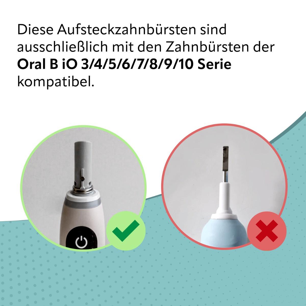 Ora-Care  Ersatzbürsten Standard kompatibel mit Oral-B IO 8er Pack 