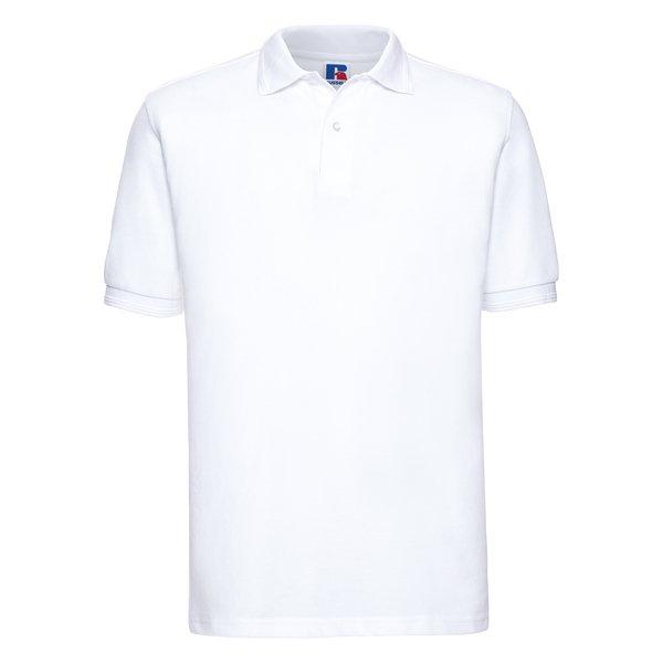 Image of Ripple Collar & Cuff Kurzarm Polo Shirt Herren Weiss 4XL