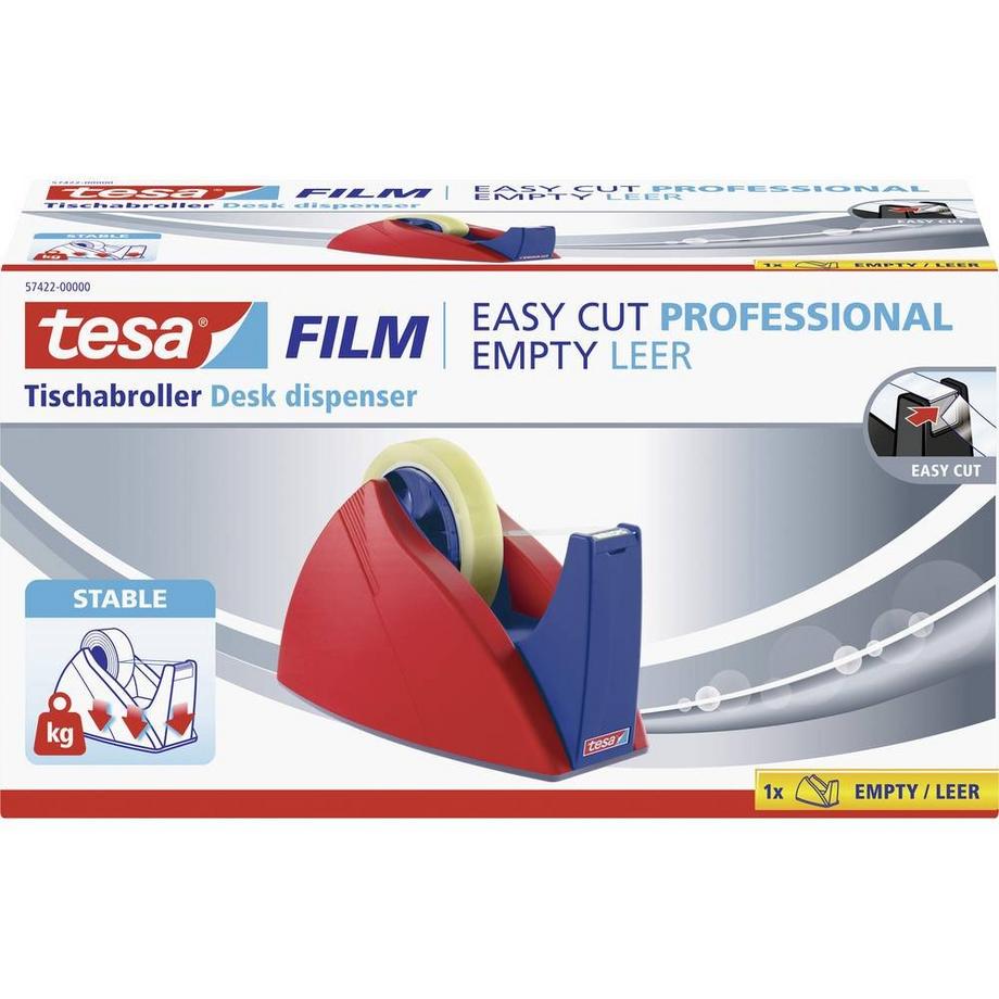 Tesa  Easy Cut Tischabroller Klassik, Klebefilmabroller - ergnomisch, sehr stabil 