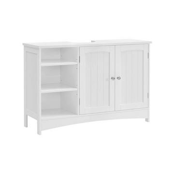 Weißer Unterschrank aus MDF mit verstellbaren Einlegeböden