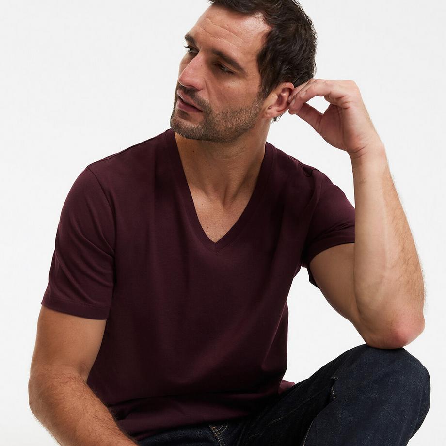 La Redoute Collections T-Shirt Col V Manches Courtes  