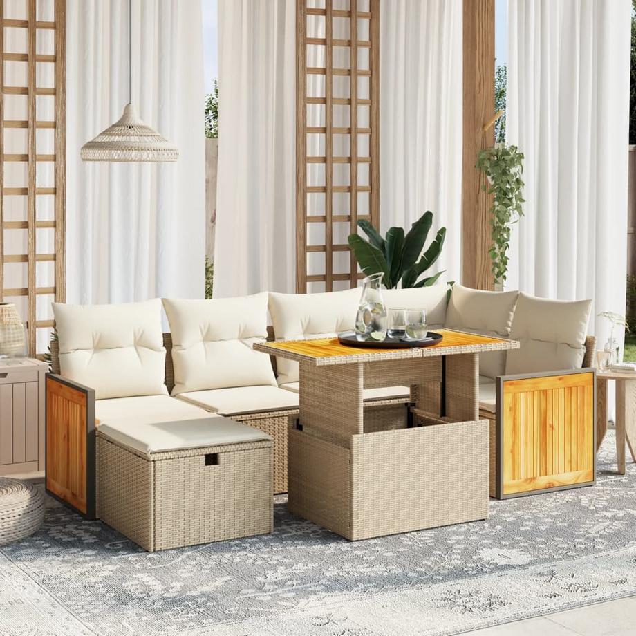VidaXL Ensemble de canapés de jardin rotin synthétique  