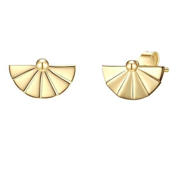 Image of Ohrstecker Fächer Damen Gold 7mm