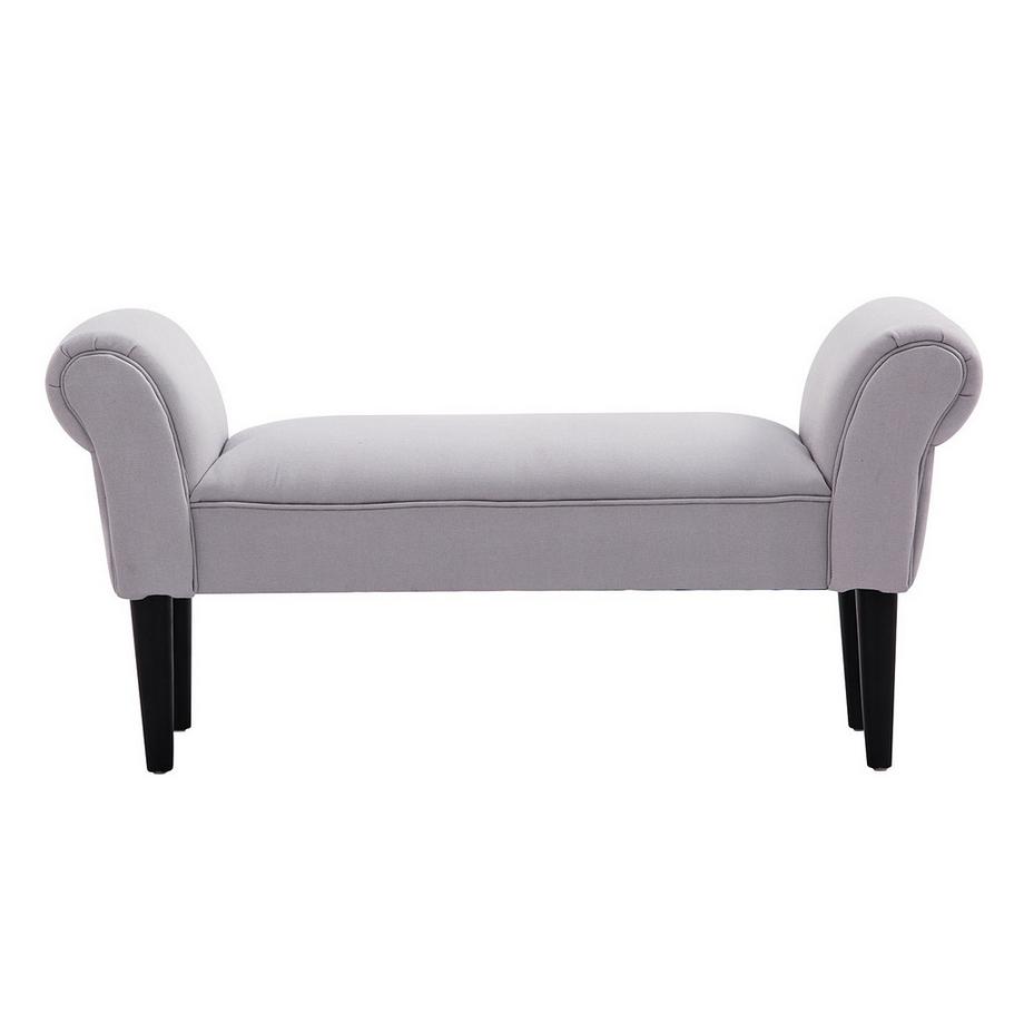 Northio Panca Per Camera Da Letto Panca Imbottita In Grigio, Mdf E Schiuma, 102X31X51 Cm  