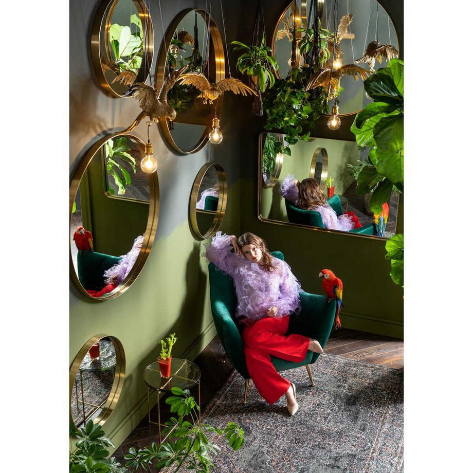 KARE Design Specchio Curva Tonda Ottone Ø100  