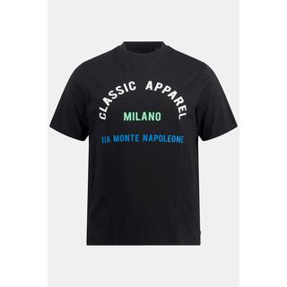 JP1880  T-shirt a mezze maniche con stampa "Milano" e scollo a girocollo 