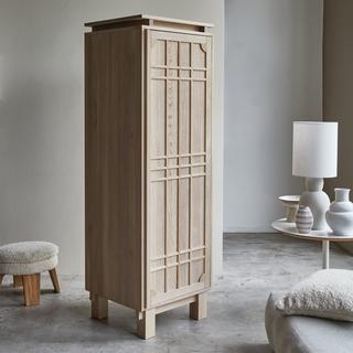 Tikamoon Hochschrank aus massiver Eiche Bodi  