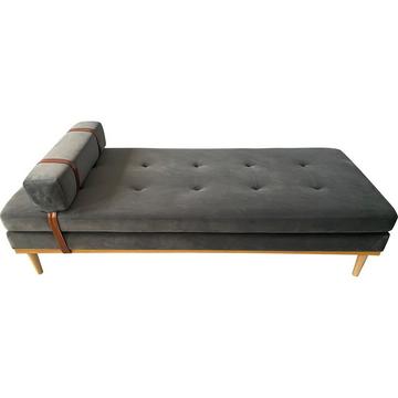 Daybed velours gris 180