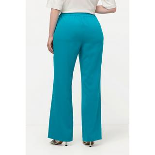 Ulla Popken  Pantalon de tailleur à jambe droite et large. Taille élastique 