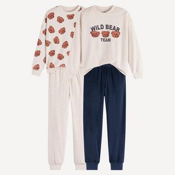 Lot de 2 pyjamas velours