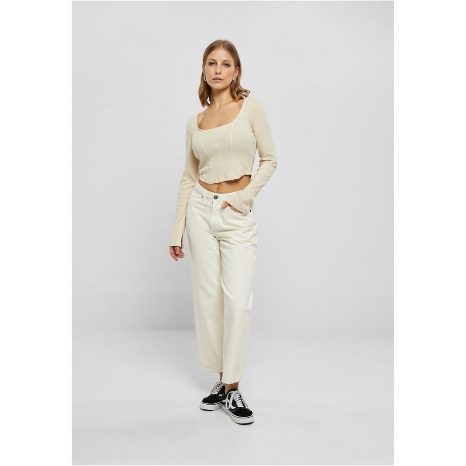 URBAN CLASSICS Crop Top Maniche Lunghe Corsage  