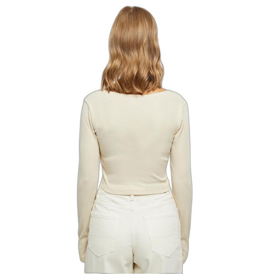 URBAN CLASSICS Crop Top Maniche Lunghe Corsage  
