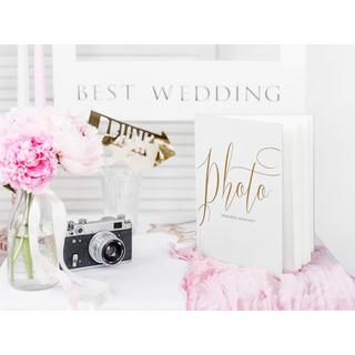 PartyDeco Fotoalbum Precious moments 20 x 24.5 cm, Weiss/Gold  