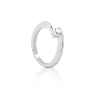 MUAU Schmuck  Solitaire Ring Diamant 0.30ct. Weissgold 750 