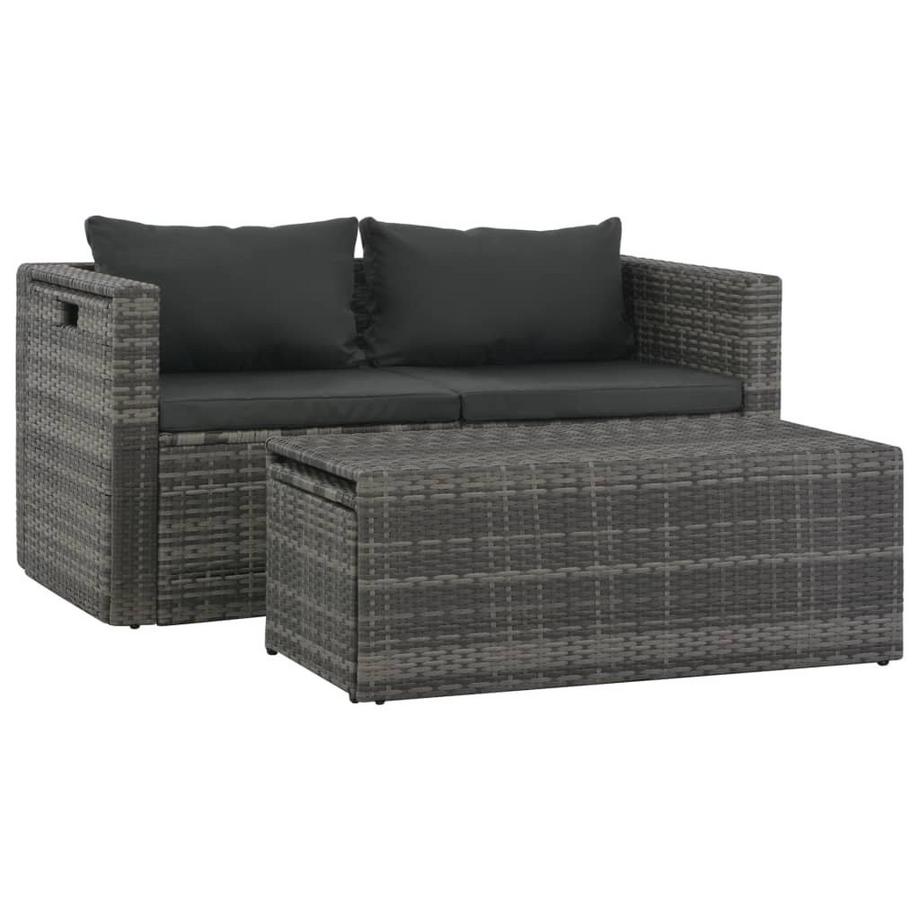 VidaXL set di divani Polirattan  