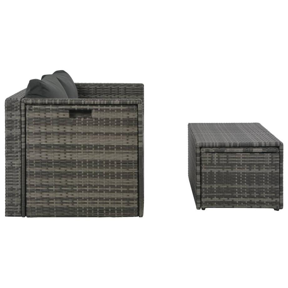 VidaXL set di divani Polirattan  