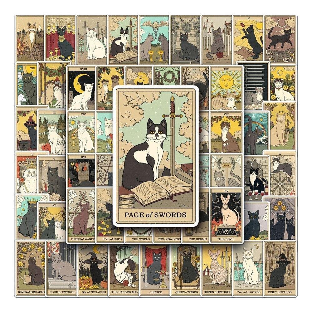 Gameloot  Autocollants - chats - Tarot - 62 pcs 