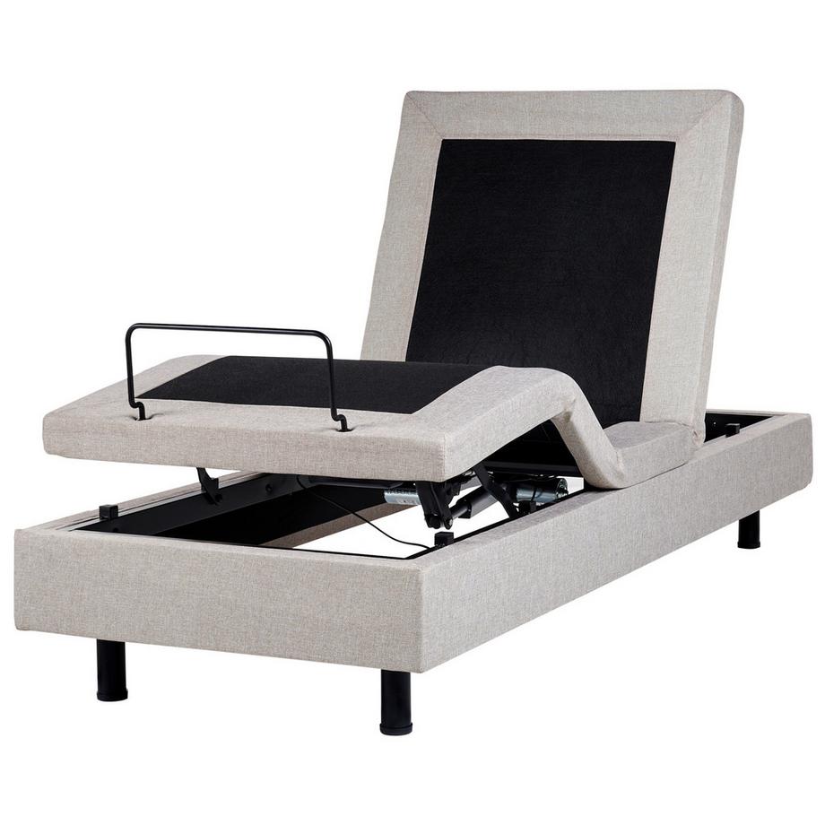 Beliani Letto regolabile senza testiera en Tessuto  DUKE  