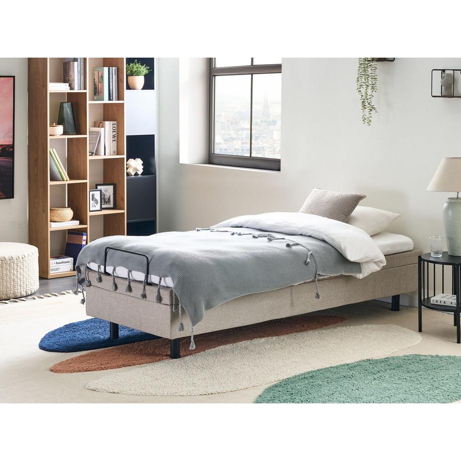 Beliani Letto regolabile senza testiera en Tessuto  DUKE  