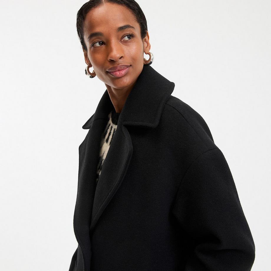 La Redoute Collections Cappotto invernale di media lunghezza con chiusura a bottoni  