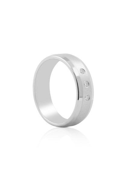 MUAU Schmuck  Bague de partenaire en argent 925 Zircone 