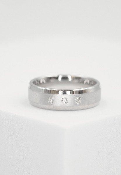 MUAU Schmuck  Bague de partenaire en argent 925 Zircone 