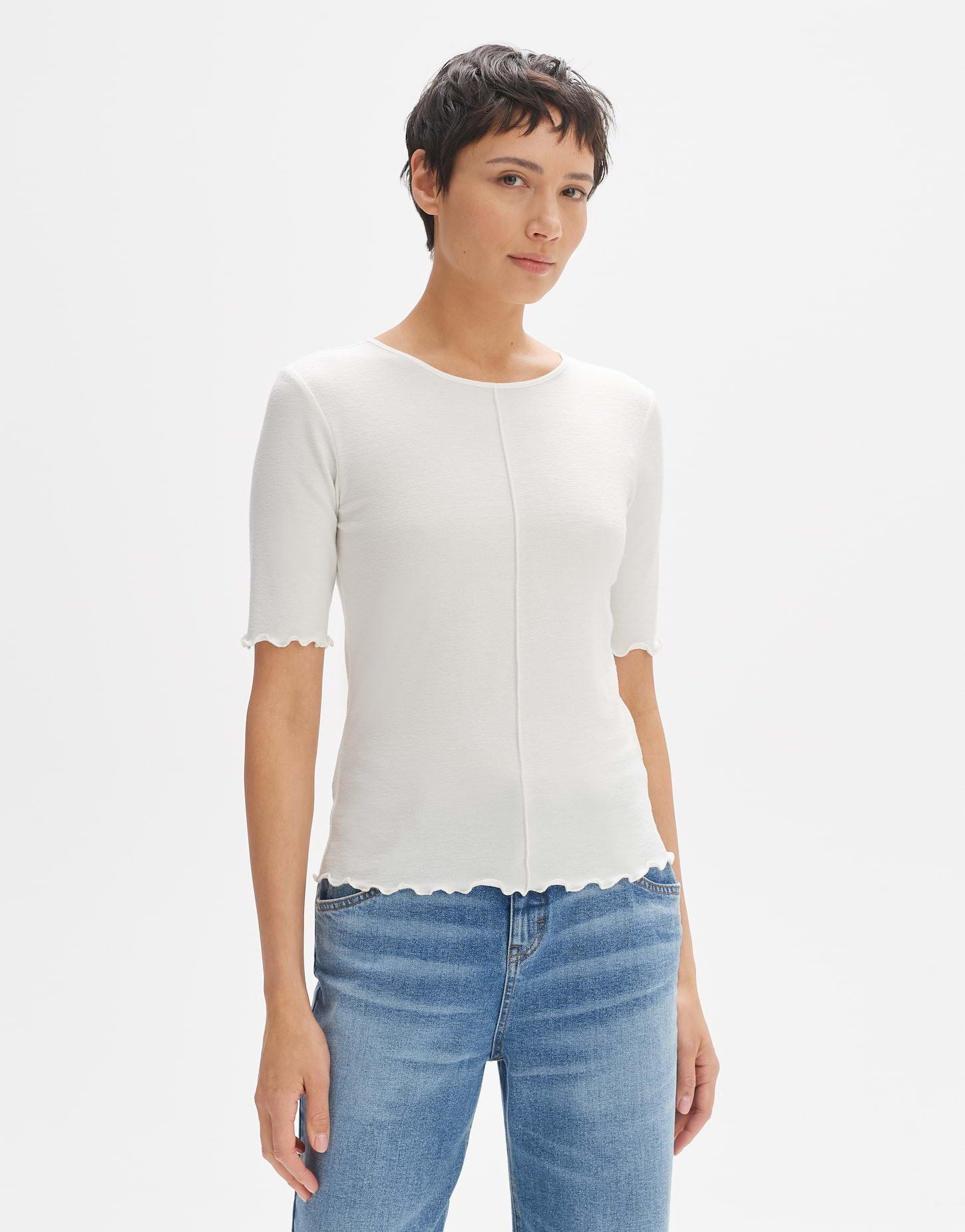 Image of Basicshirt Sirosa Gerader Schnitt Damen Elfenbein 40