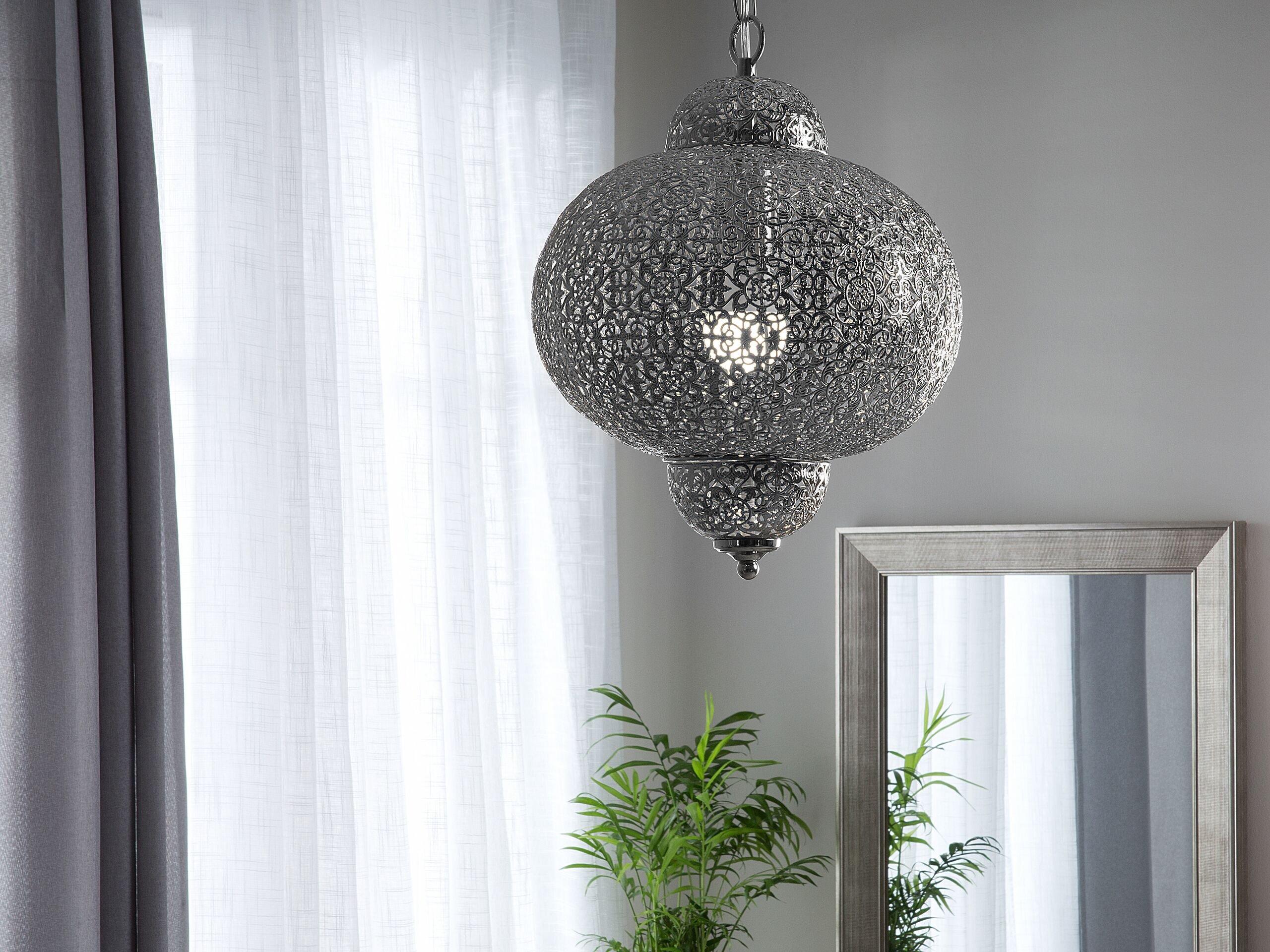 Beliani Lampe suspension en Métal Glamour TYNE  