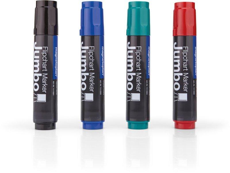 Image of MAGNETOPLAN Flipchart Marker Jumbo ass. 4 Stück MAGNETOPLAN Flipchart Marker Jumbo ass. 4 Stück
