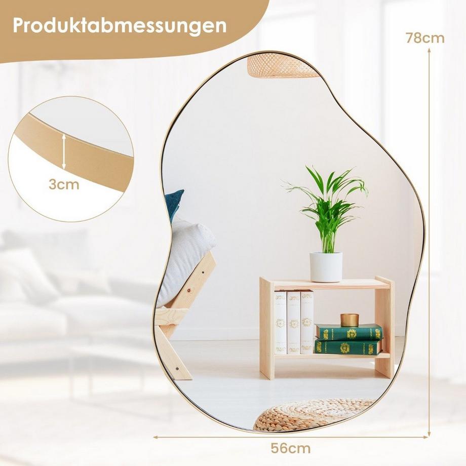 Northix Asymmetrischer Wandspiegel – HD-Reflexion  