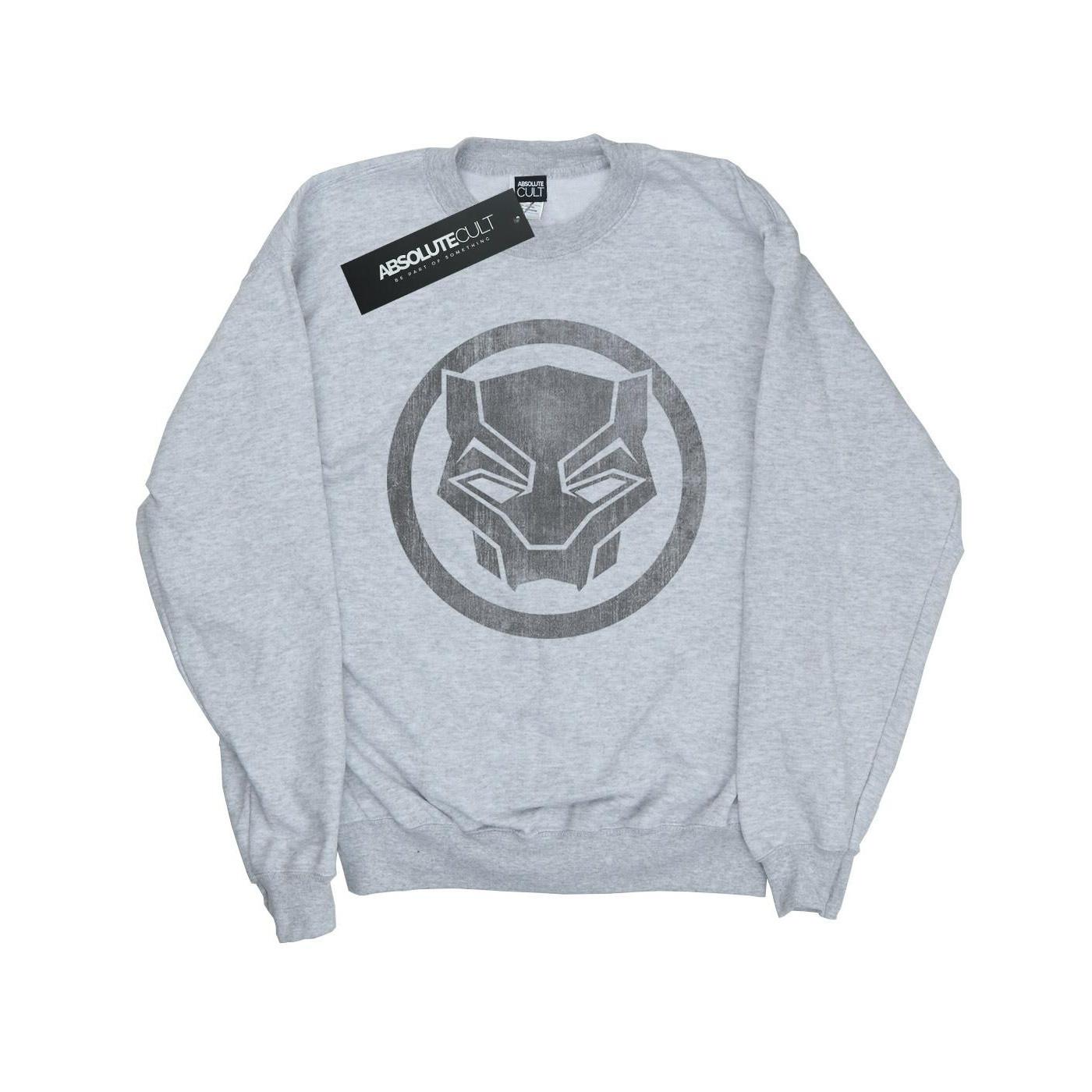 Image of Black Panther Distressed Icon Sweatshirt Jungen Grau 128