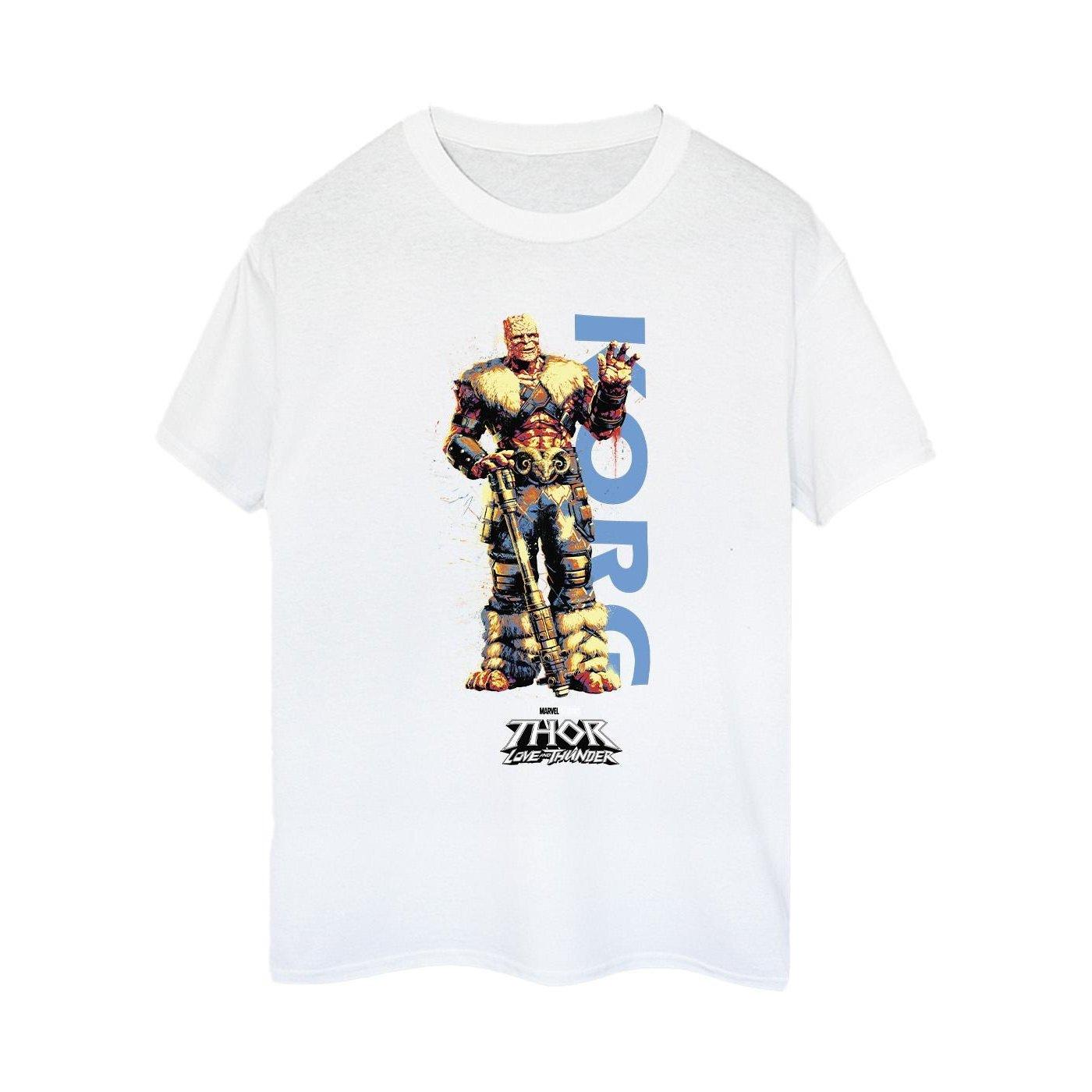 Image of Thor Love And Thunder Korg Wave Tshirt Damen Weiss 3XL