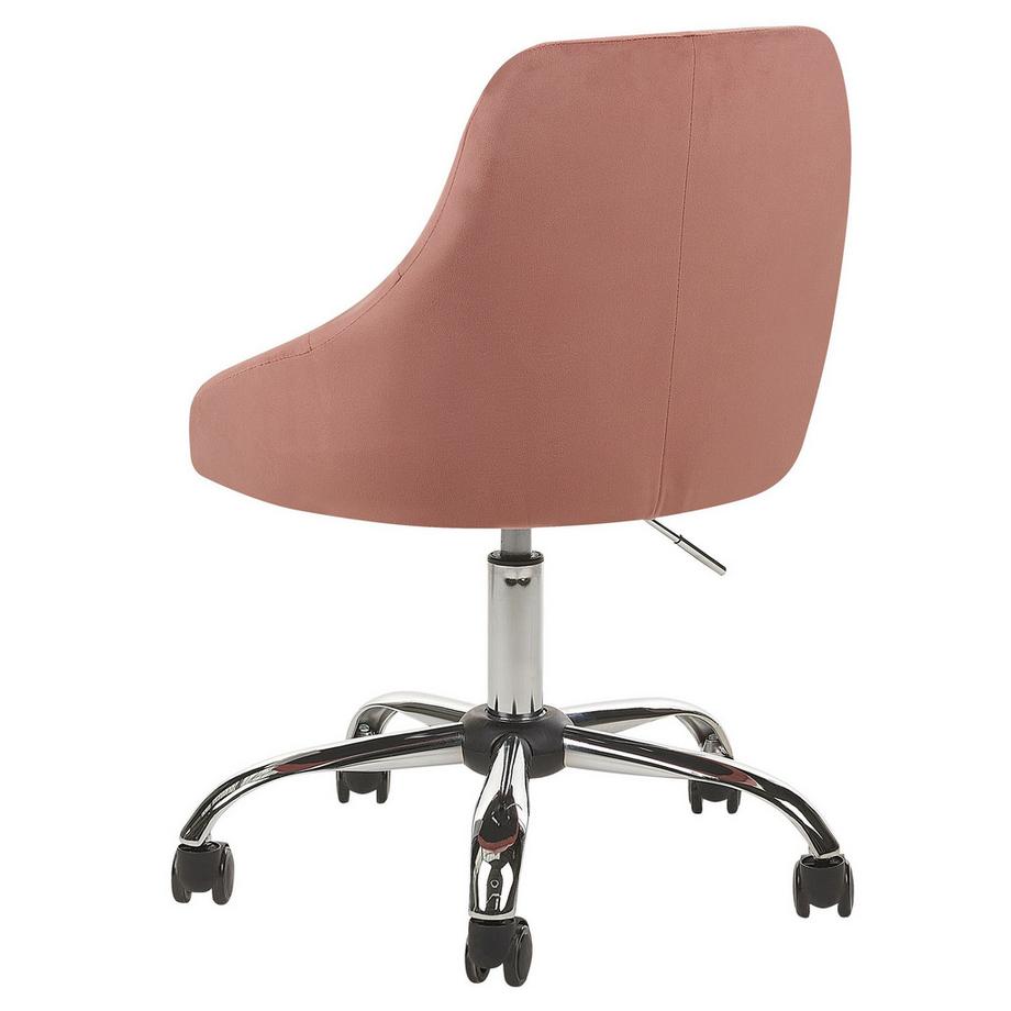 Beliani Schreibtischstuhl aus Samtstoff Glamourös PARRISH  