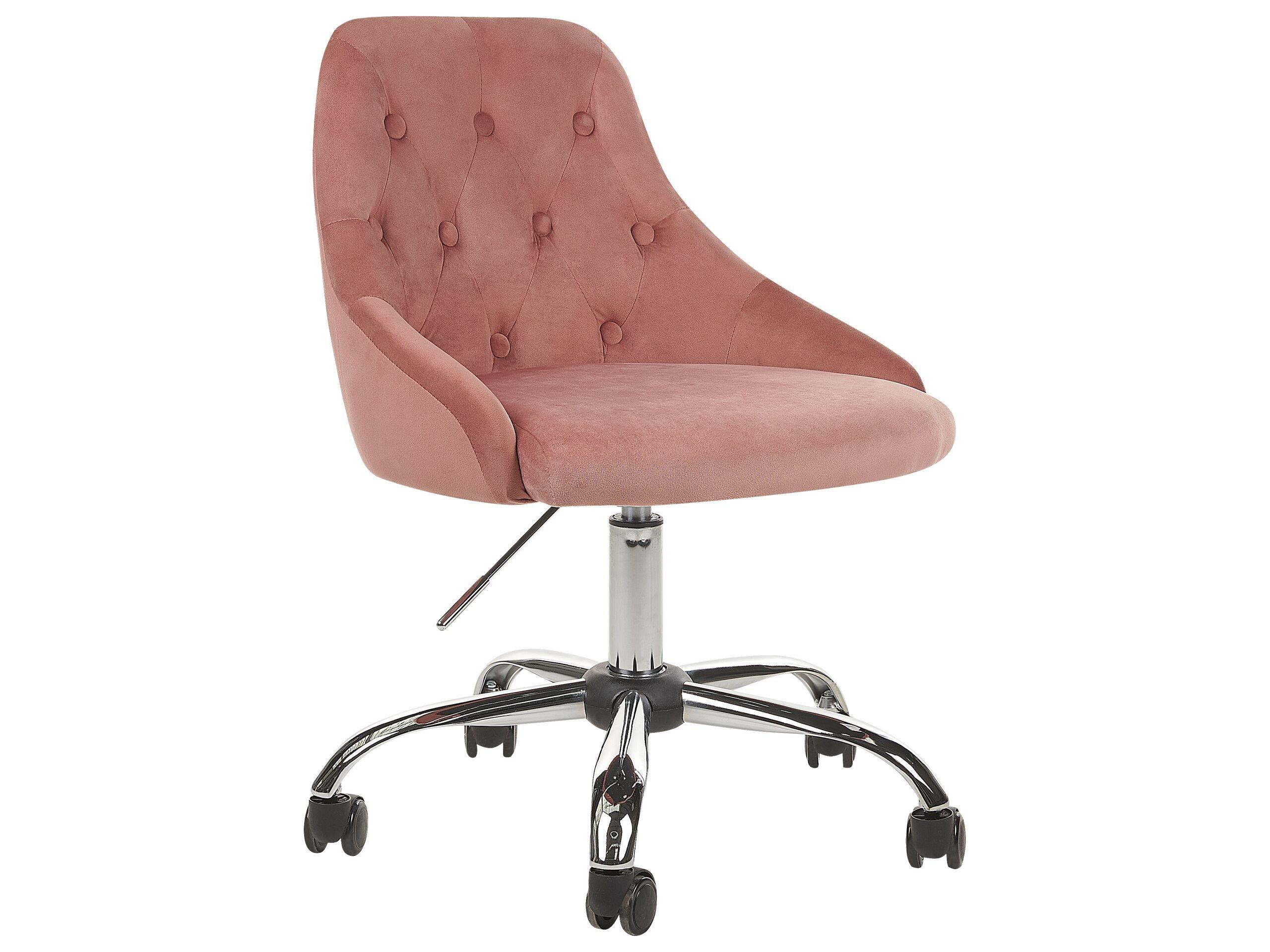 Beliani Chaise de bureau en Velours Moderne PARRISH  