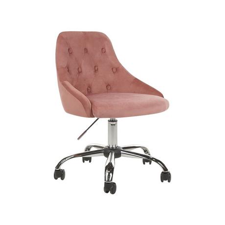 Beliani Chaise de bureau en Velours Moderne PARRISH  