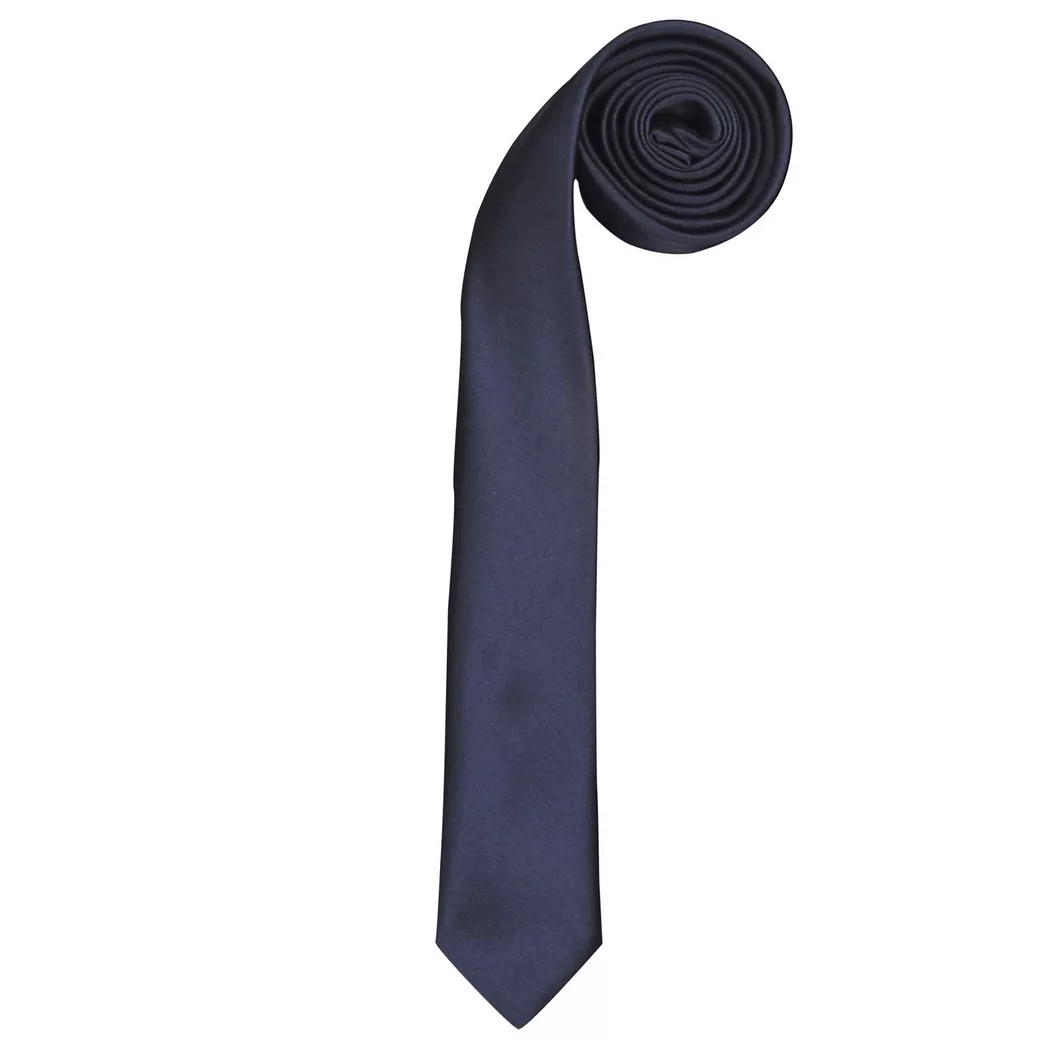 PREMIER - Krawatte, schmal, für Herren, Marine, One Size